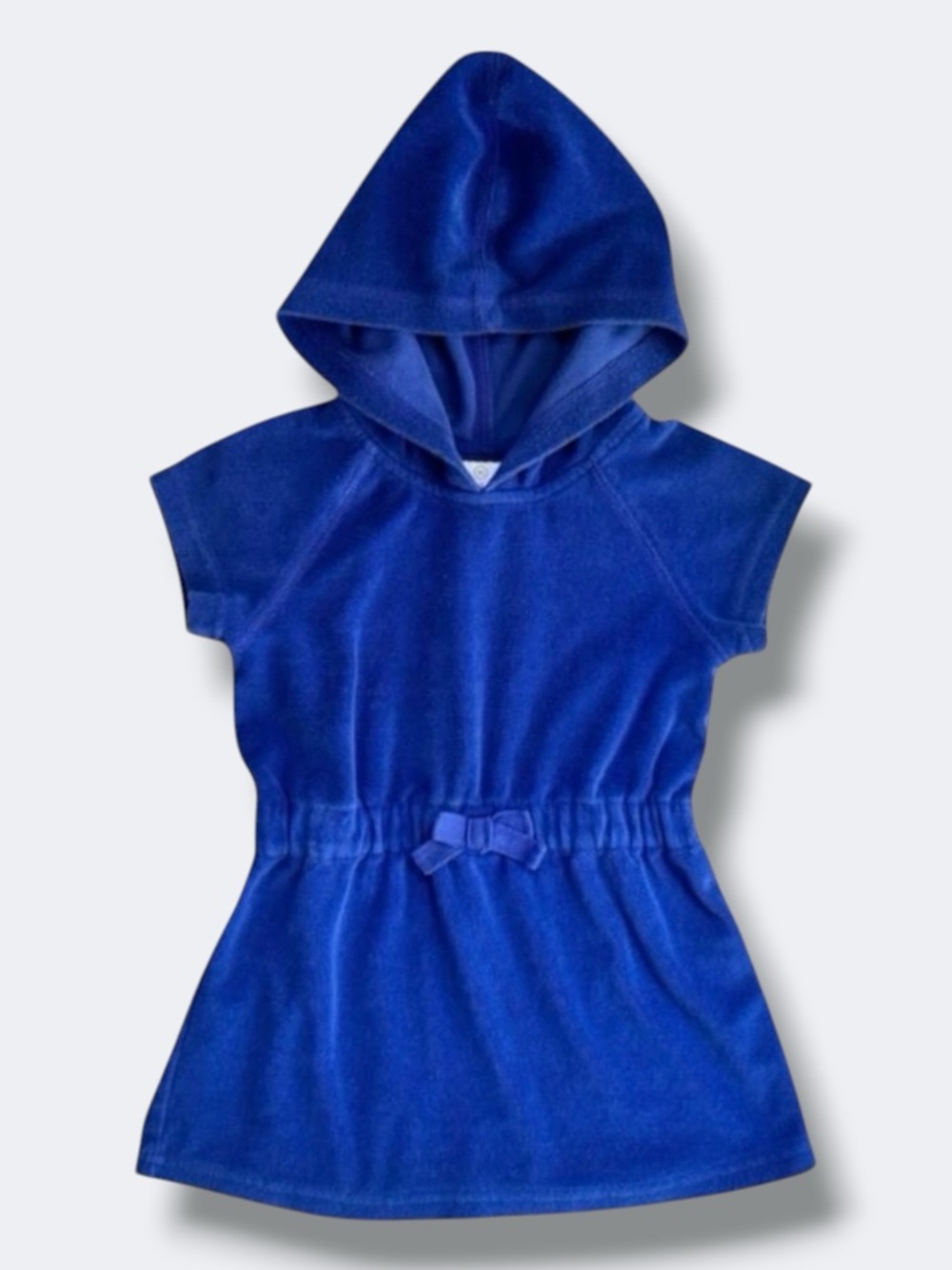 🌵3/$20 Hanna Andersson Terry Coverup Dress Girls Size 3 Blue Hooded Beach Pool